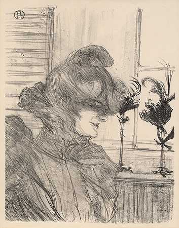 勒马戈因（路易丝·布鲁特小姐）（1900年） by Henri de Toulouse-Lautrec