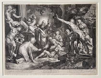 拉撒路的兴起（约1600年） by Jan Harmensz. Muller