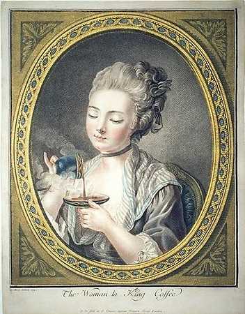 《喝咖啡的女人》（1774）|出售 by Louis-Marin Bonnet