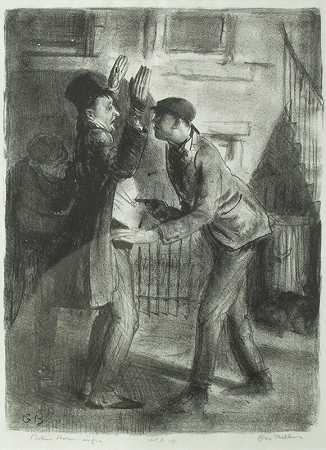 《第一州抢劫案》（1921年） by George Bellows