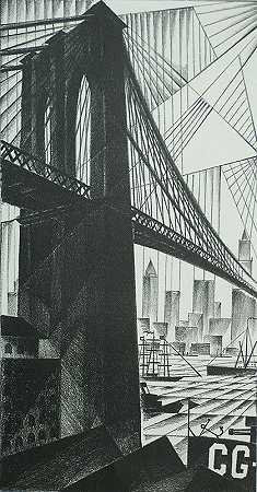 布鲁克林大桥（1925） by Arnold Ronnebeck