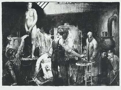 《生活阶级——第二块石头》（1917） by George Bellows