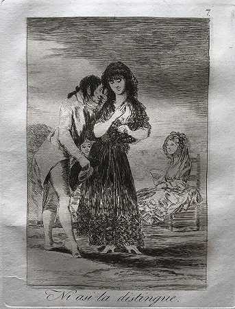 即使如此，他也无法辨认出她（尼亚斯拉·迪斯廷格）（1799） by Francisco de Goya