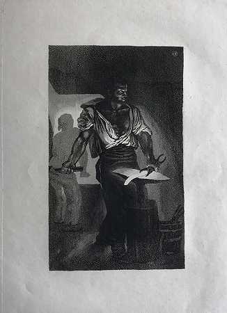 一个铁匠/a布莱克史密斯（1833） by Eugène Delacroix