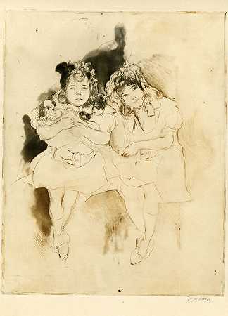 我的女朋友，两个姐妹（1904年） by Jacques Villon