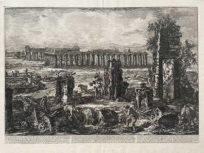 帕埃斯图姆、赫拉一世和赫拉二世神庙景观。大教堂、波塞冬神庙和谷神殿。(1778) by Giovanni Battista Piranesi