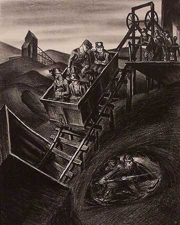 斜坡矿（1937） by Harry Sternberg