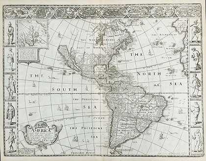重要的美国地图（约1626-1676年） by John Speed