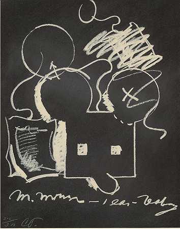 M.鼠标（带）1耳（相当于）茶包黑板版（1965年）（1973年） by Claes Oldenburg