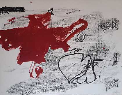 音乐主题变奏曲IX（1987） by Antoni Tàpies