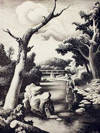 浅水溪（1939） by Thomas Hart Benton