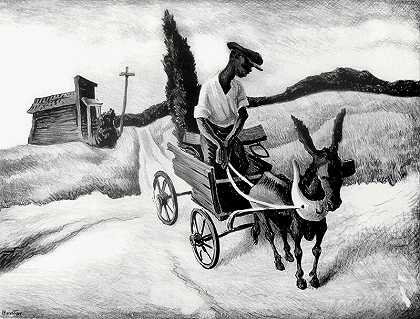 Lonesome Road（1938） by Thomas Hart Benton