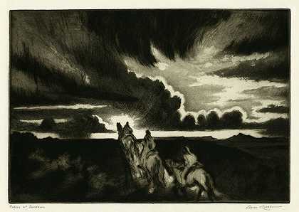 日落时分的骑手（1953） by Gene Kloss
