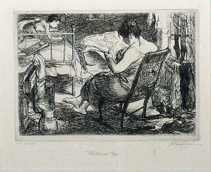 妇女页（1905年） by John Sloan