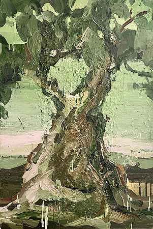 \\“树在里面，一棵巴勒斯坦橄榄树”系列（2020） by Tagreed Darghouth