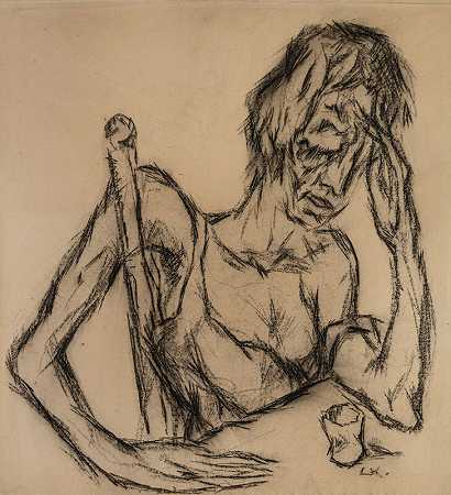 戴玻璃的女人（约1919年） by Will Küpper