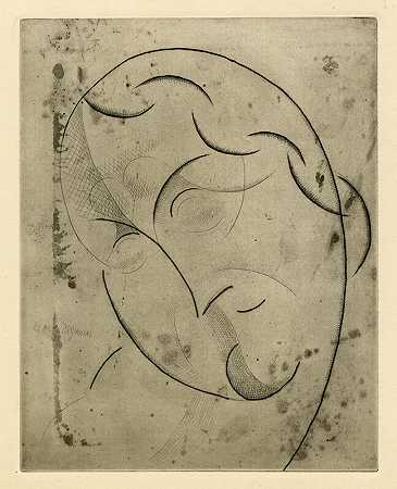 女孩的头-女人的头（每哈瓦德艺术博物馆）（1920年） by Elie Nadelman