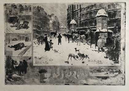 L\’Hiver a Paris/巴黎的冬天（1879） by Félix Hilaire Buhot