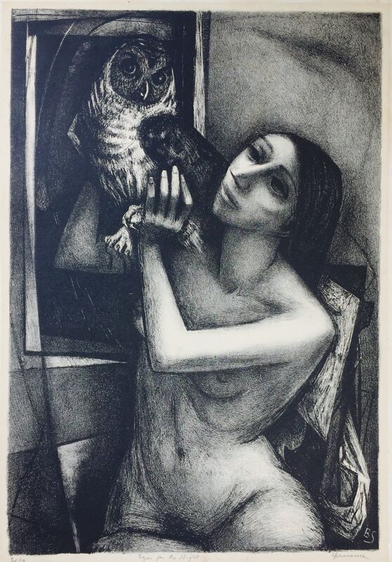 《夜之眼》（1947） by Benton Spruance