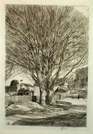 早春的枫树（1931） by Childe Hassam