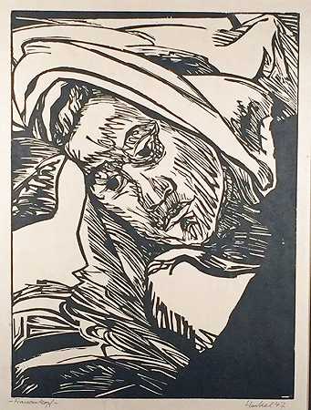 《女人的头》（1947） by Erich Heckel