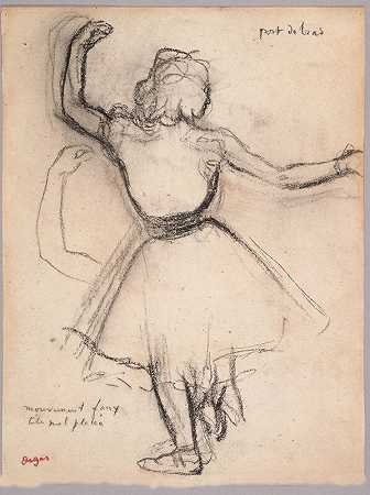 舞蹈演员背面：Port de Arms（1875-1885）|出售 by Edgar Degas