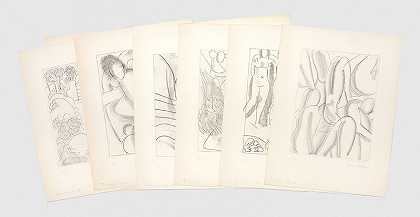《尤利西斯》——六份《尤利西斯》（1935）原始蚀刻版画的签名证明 by Henri Matisse