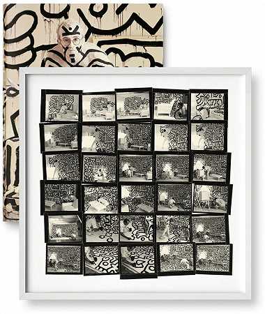 Annie Leibovitz，Keith Haring（联系单），纽约市，1986年，黑白印刷（2014年） by Annie Leibovitz