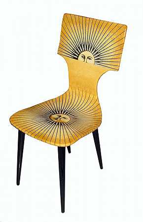 一套四把“单脚椅”（1955年） by Piero Fornasetti
