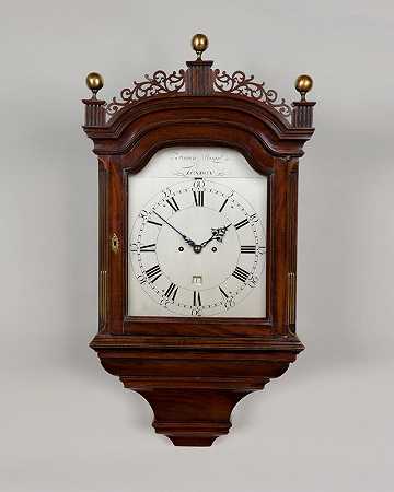 由这位著名的伦敦制造商制作的乔治三世时期的精美红木挂钟（约1780年） by Francis Perigal