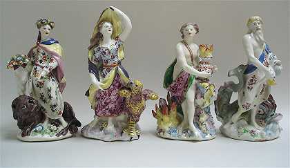 四元素组合（约1760年） by Bow Porcelain Manufactory