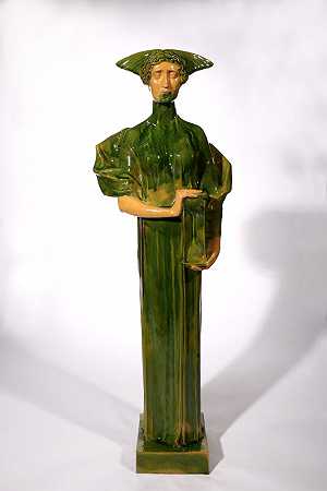 命运的大型釉陶雕像（1900-1905） by Michael Powolny