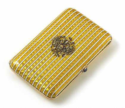 搪瓷镀银帝国礼盒（1910年） by Peter Carl Fabergé