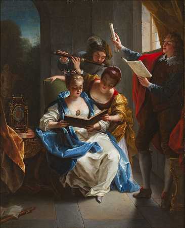 四重奏合奏（1700-1725） by Jean Raoux