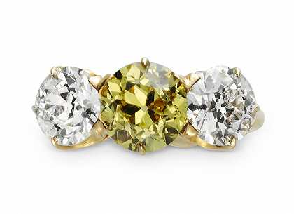 黄色钻石戒指（约1900年） by Tiffany & Company