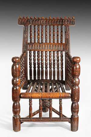 詹姆斯·奥克和阿什·特纳的扶手椅（约1620年） by England, 17th century