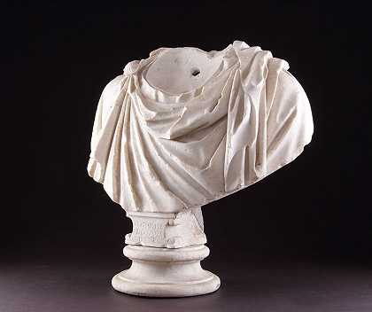 古罗马大理石肩膀，取自一个男人的半身像（约200） by Ancient