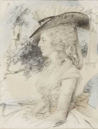 一位女士的肖像（1784） by John Downman