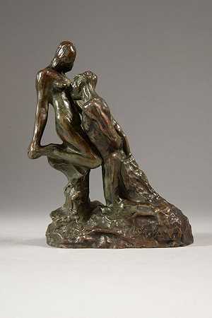 《永恒的偶像》（素描）（1889）（1940） by Auguste Rodin