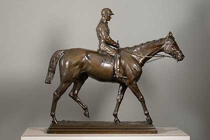 由骑师骑的英国母马（约1890年） by Isidore-Jules Bonheur