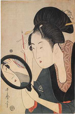画眉毛（约1795-1796年） by Kitagawa Utamaro