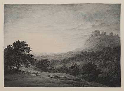暴风雨过后日落半小时。(1794) by John Glover