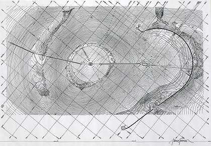已更正的钢筋混凝土现场平面图（1988-1992） by James Turrell