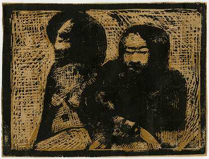 Deux Maoris（两个毛利人）（约1896-1897年） by Paul Gauguin