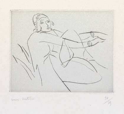 Le Capnet Fleuri（1929）|出售 by Henri Matisse