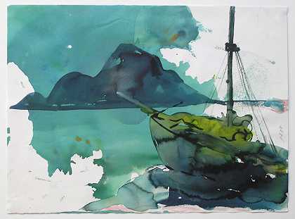 浅滩湾（安圭拉）（1979年） by Romare Bearden