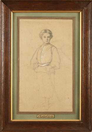 纳波利亲王在路易·让·约瑟夫·波拿巴（1856-1879）的肖像（约1868年） by Franz Xavier Winterhalter