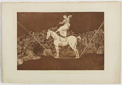 马戏团皇后。（约1820年） by Francisco de Goya