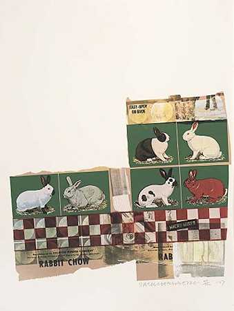 食物袋-兔子食物（1977） by Robert Rauschenberg