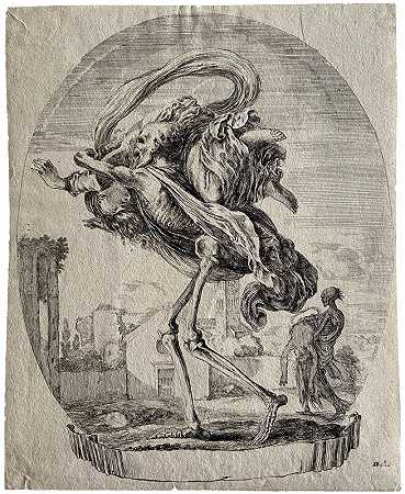 带走一名年轻女子的死亡（约1648年） by Stefano Della Bella